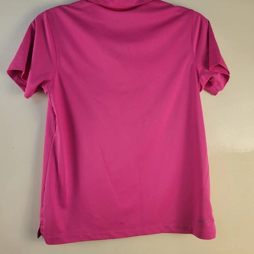Nike Dri-FIT Victory Womens Pink Short Sleeve Golf Polo Shirt Size M
